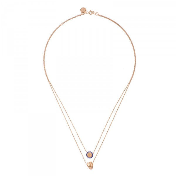 YC Panther Heads Necklace Rose Gold
